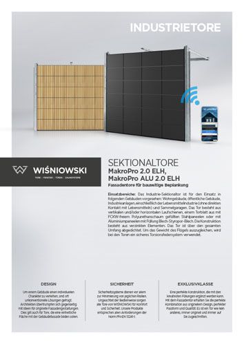 Sektionaltore MakroPro 2.0 ELH, MakroPro ALU 2.0 ELH