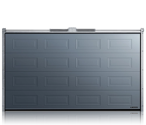 Tor aus Paneelen mit kassettenförmiger Prägung